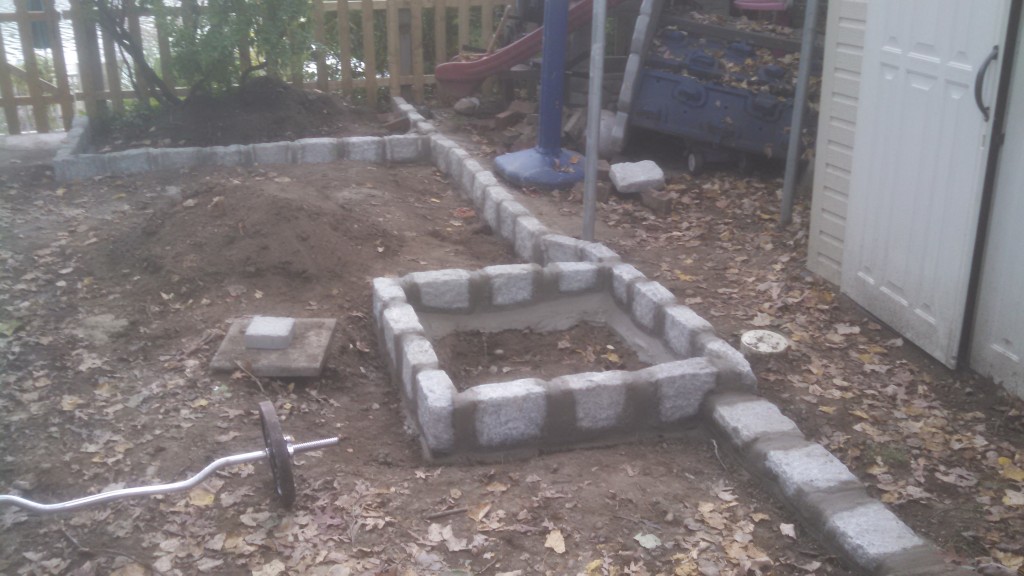 Cobblestone border around septic tank access around septic tank access 2