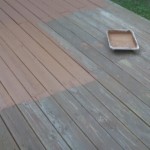 Lightly sanded deck with premium paint