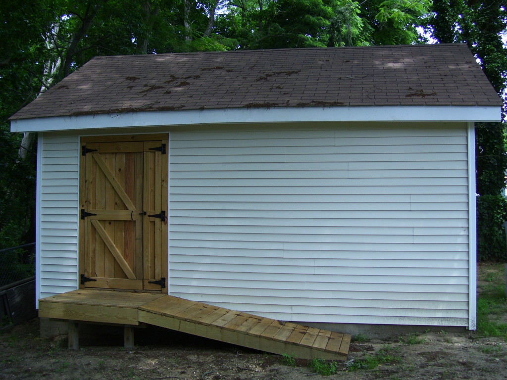 Custom shed door and ramp