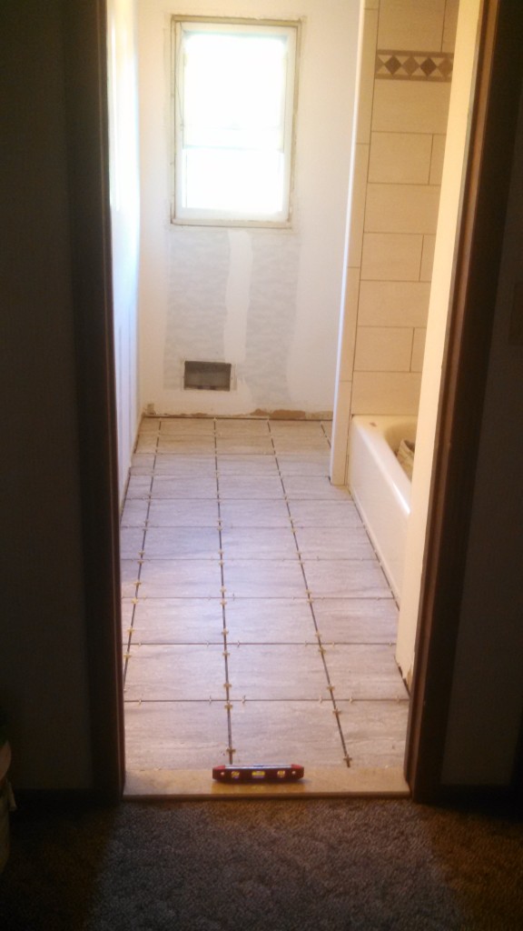 Full bathroom floor tile