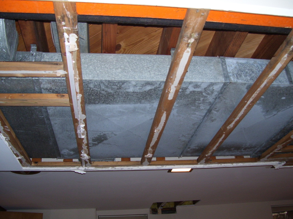 Damaged ceiling
