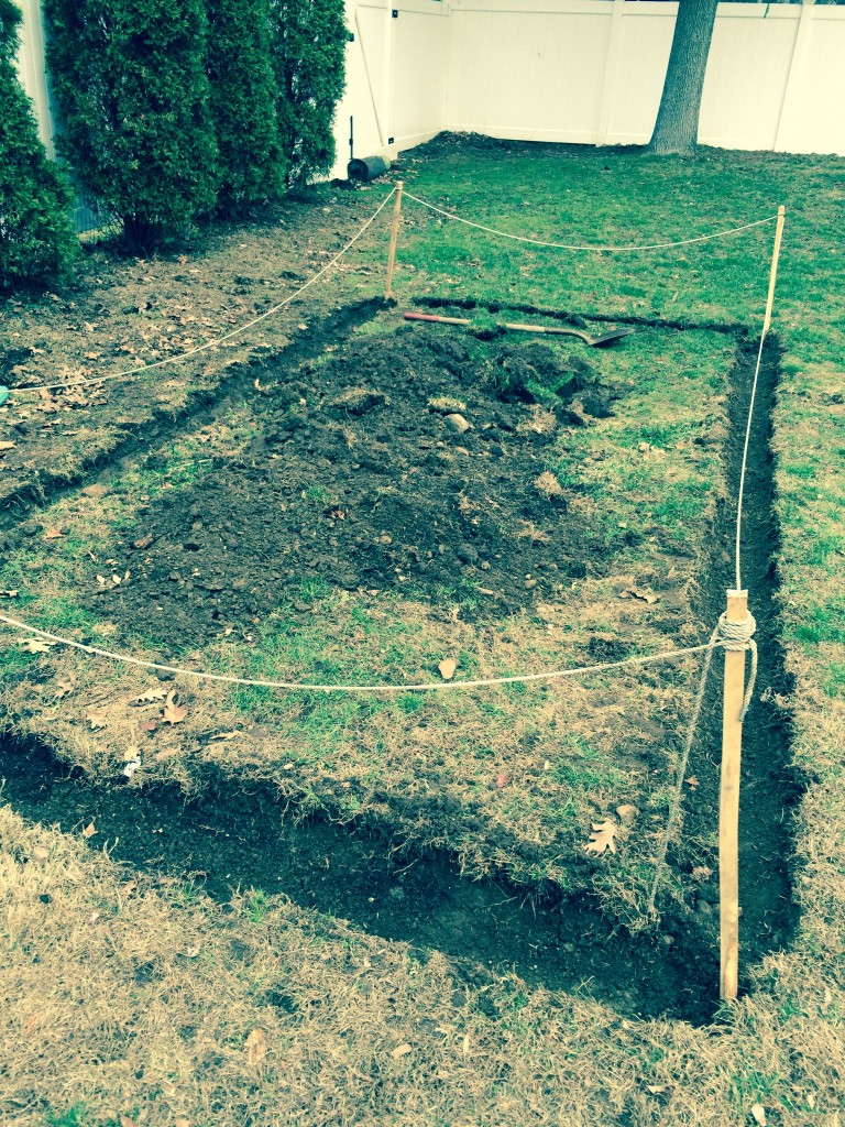 Dug a trench around perimeter