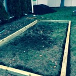 Built level garden with posts