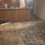 Removed vinyl floor