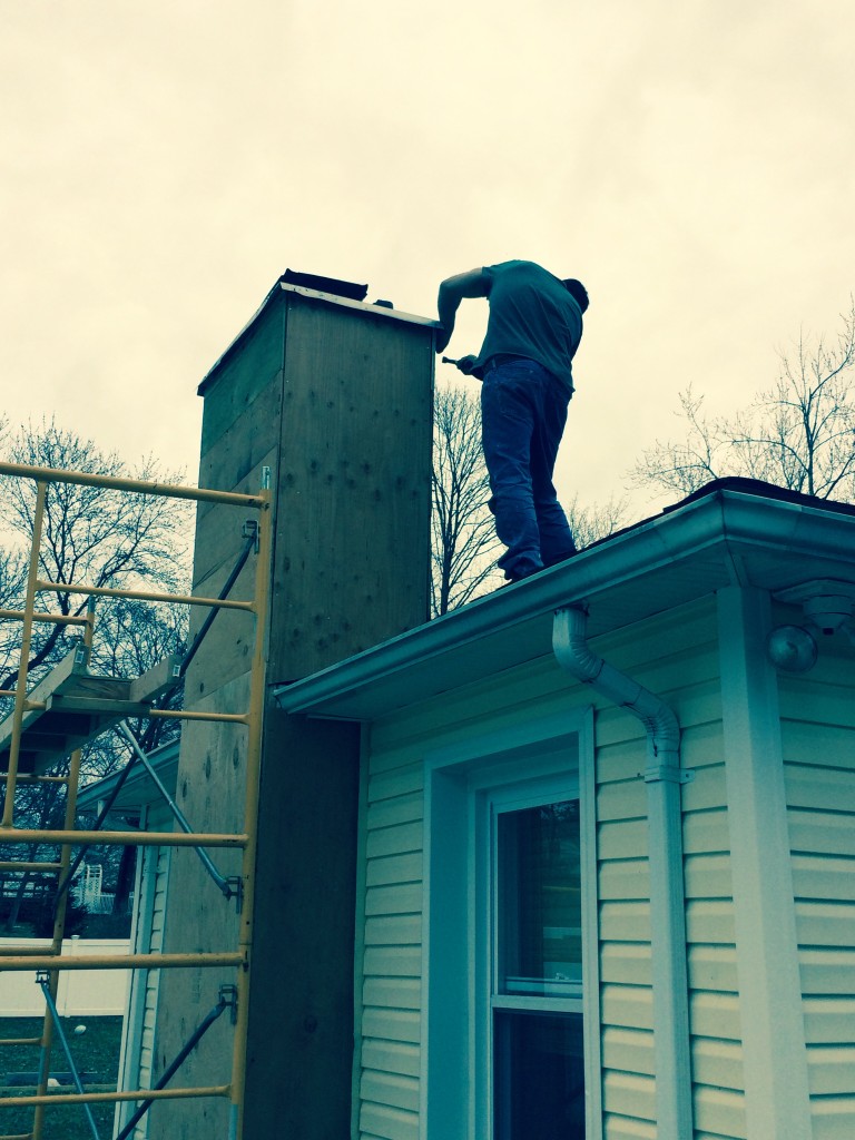 Removed rotting sheathing