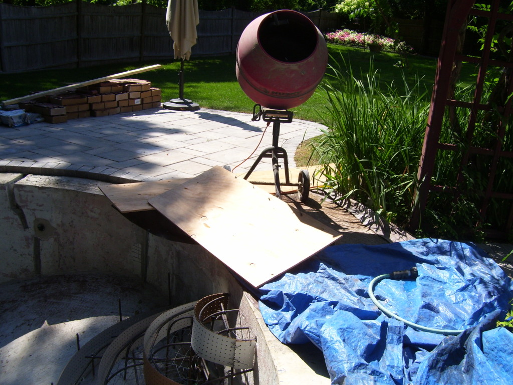 Patterson Pool Stair Pouring