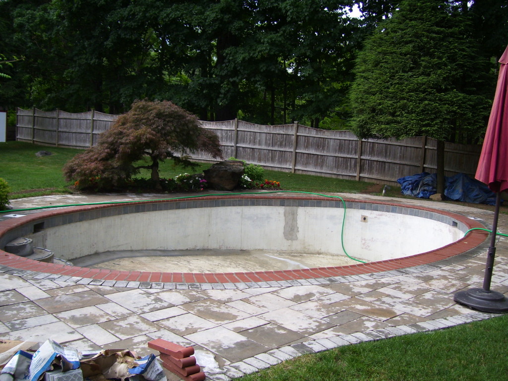Patterson Pool with tile and coping stones