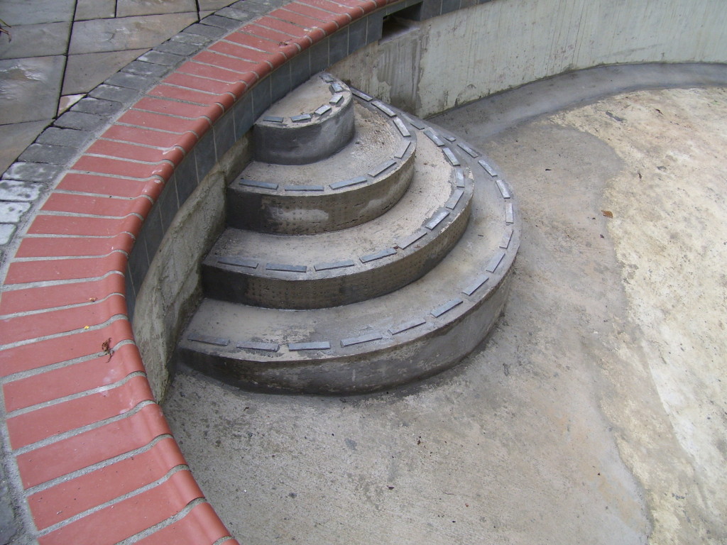 Tile added to stairs for convenience